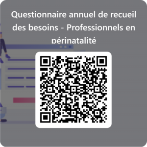 QR code vers le questionnaire annuel de recueil des besoins des professionnels en périnatalité